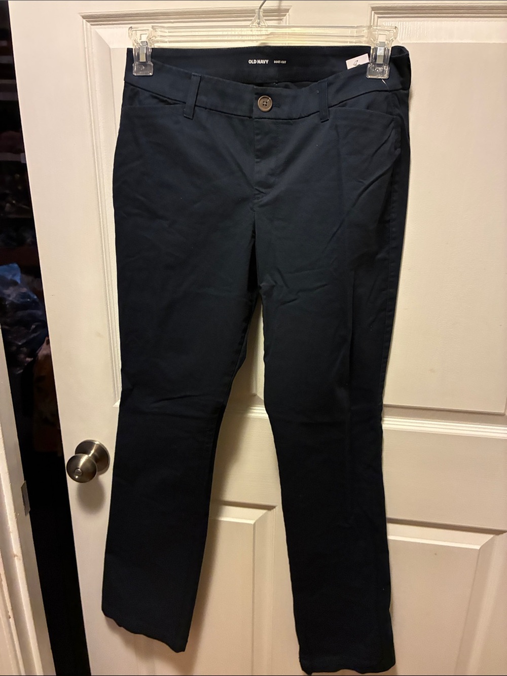 Old Navy Y-Boy Dark Navy Stretch Chinos slim leg silhouette, belt loops,NWT